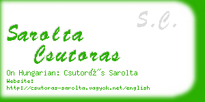 sarolta csutoras business card